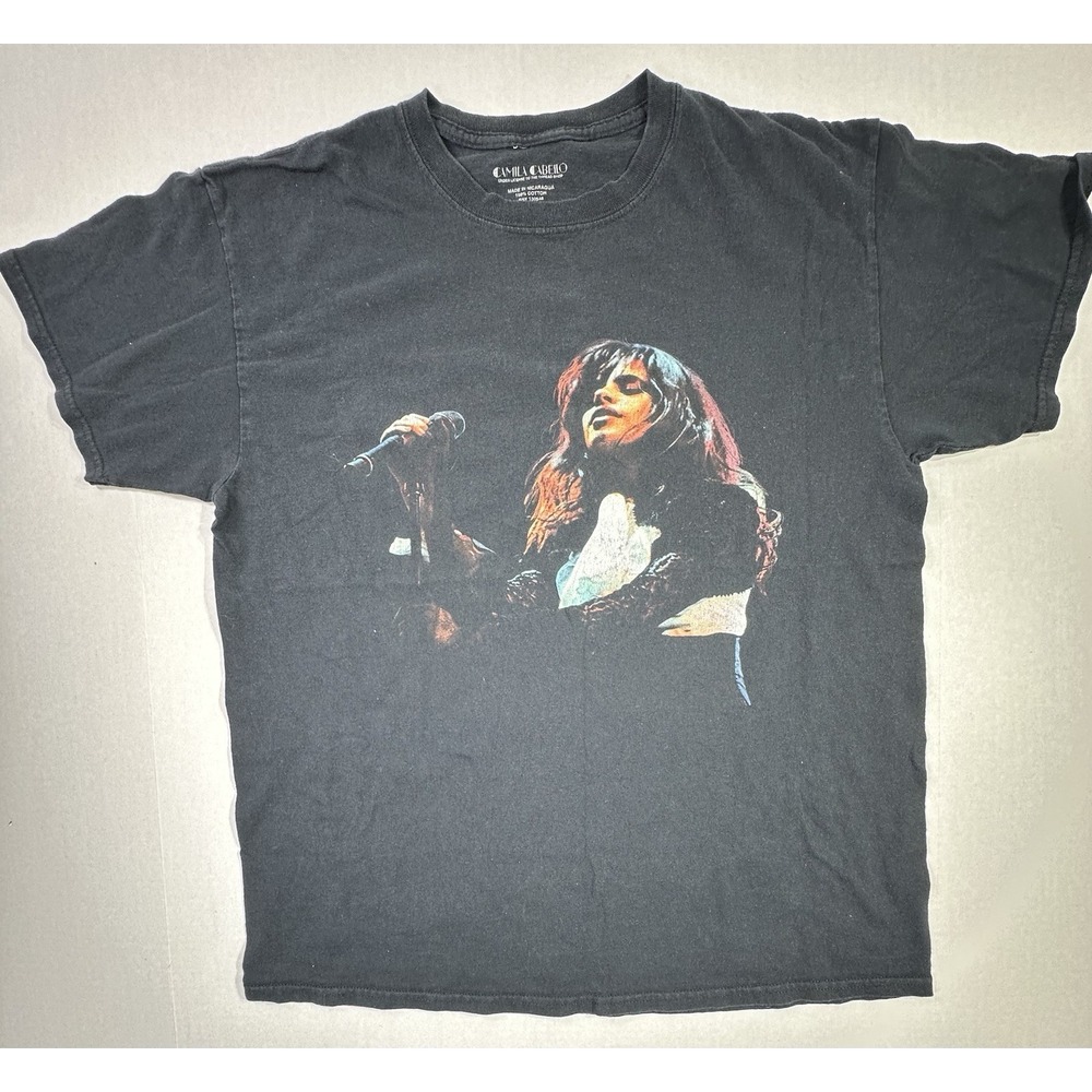 Camila Cabello 2018 Tour T-Shirt Black Size L Concert Merch Graphic Tee